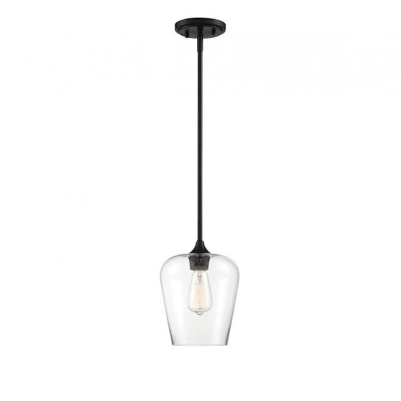 Savoy House Octave 1 Light Mini Pendant, Black