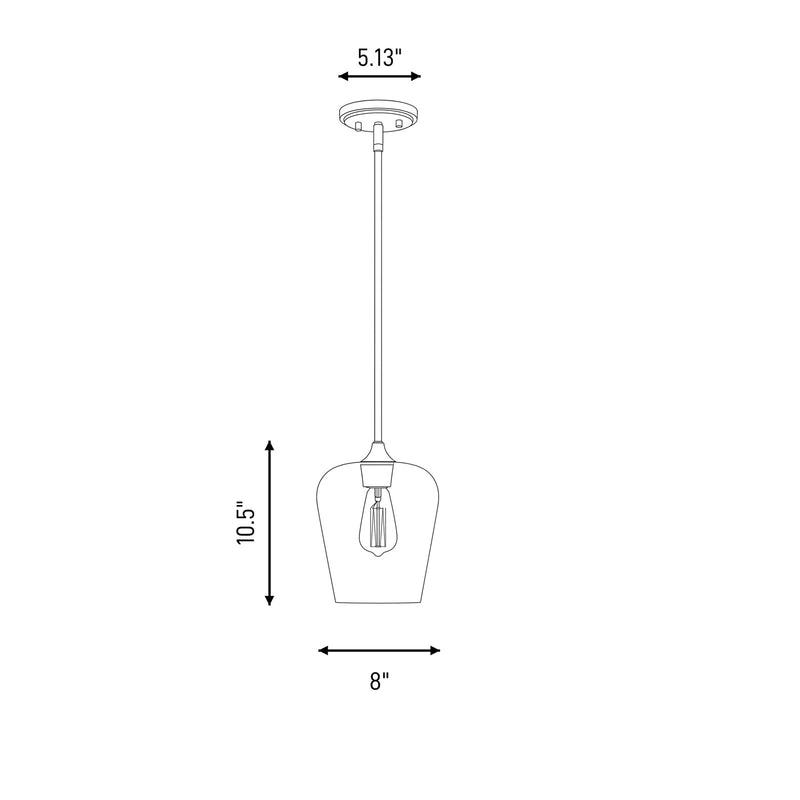 Savoy House Octave 1 Light Mini Pendant, Black