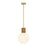 Savoy House Jarrell 1 Lt Pendant, White Opal, Warm Brass