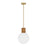 Savoy House Jarrell 1 Lt Pendant, White Opal, Warm Brass