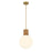 Savoy House Jarrell 1 Lt Pendant, White Opal, Warm Brass