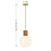 Savoy House Jarrell 1 Lt Pendant, White Opal, Warm Brass