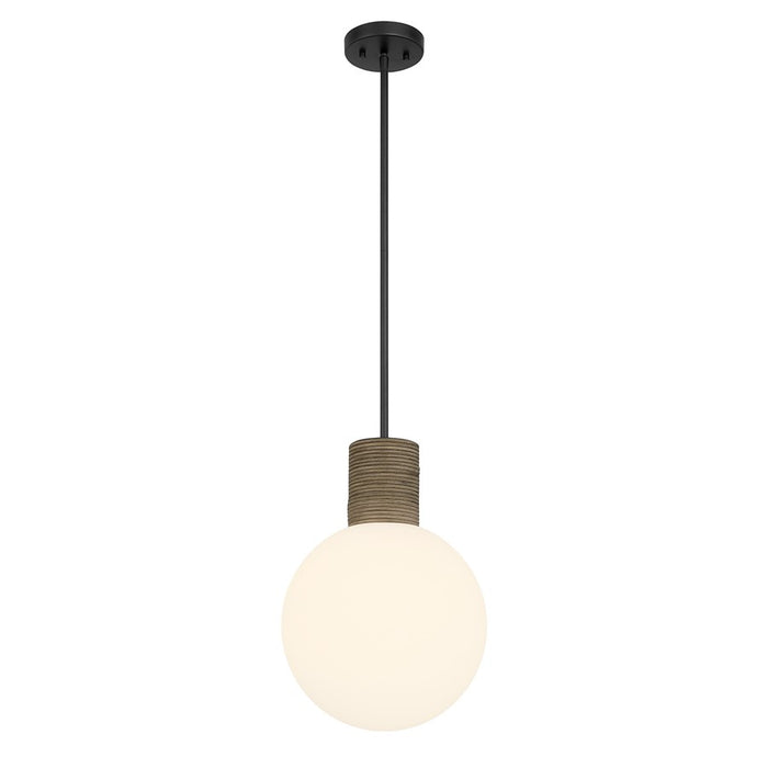 Savoy House Jarrell 1 Lt Pendant, White Opal, Matte Black
