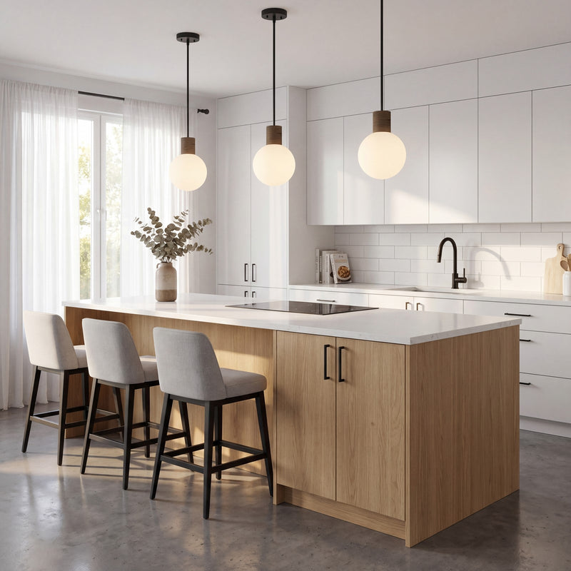 Savoy House Jarrell 1 Lt Pendant, White Opal, Matte Black
