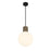 Savoy House Jarrell 1 Lt Pendant, White Opal, Matte Black