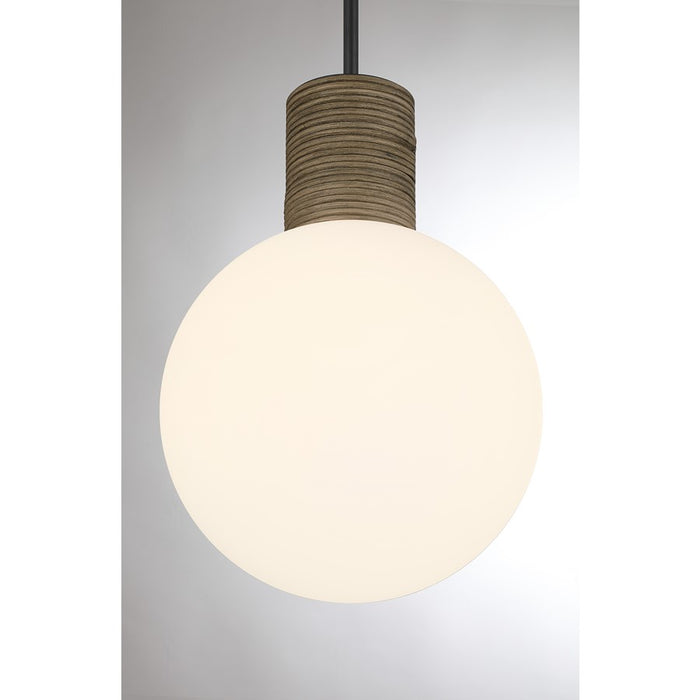 Savoy House Jarrell 1 Lt Pendant, White Opal, Matte Black