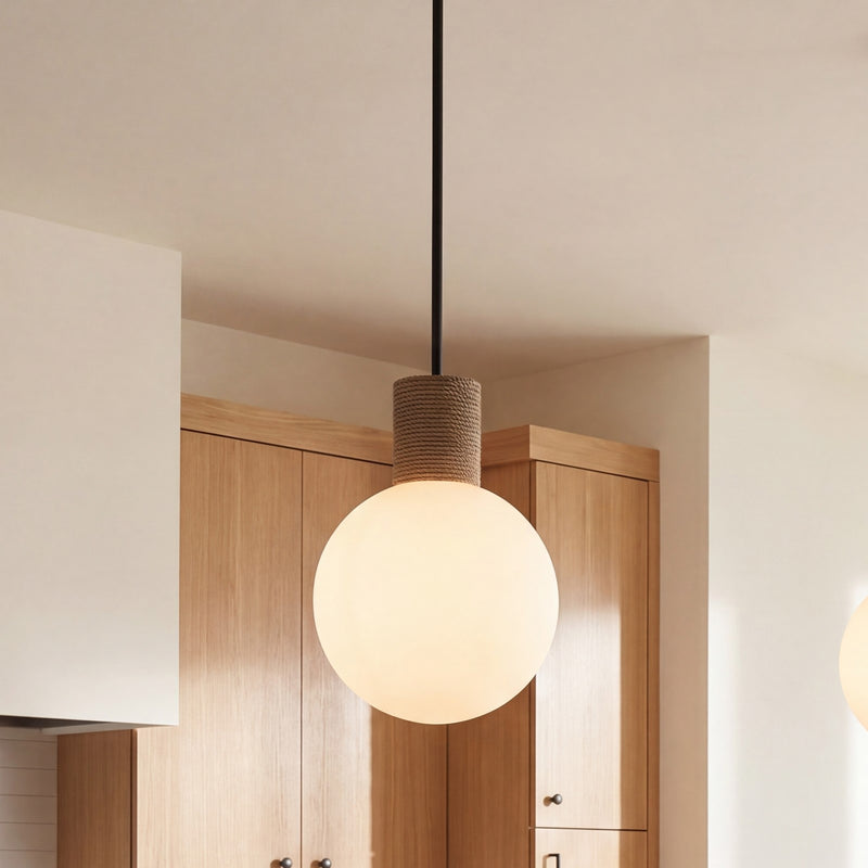 Savoy House Jarrell 1 Lt Pendant, White Opal, Matte Black