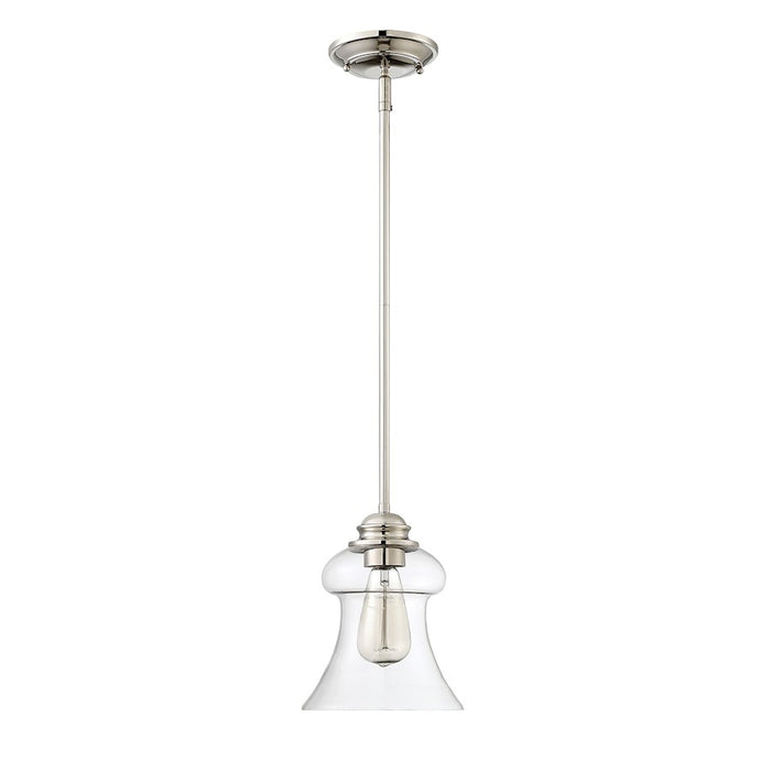 Savoy House Vintage 1-Light Mini-Pendant, Polished Nickel