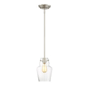 Savoy House Vintage 1-Light Mini-Pendant, Satin Nickel - 7-4134-1-SN