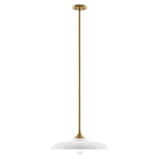 Savoy House Hadley 1 Light Pendant, Warm Brass/Opal - 7-4286-1-322