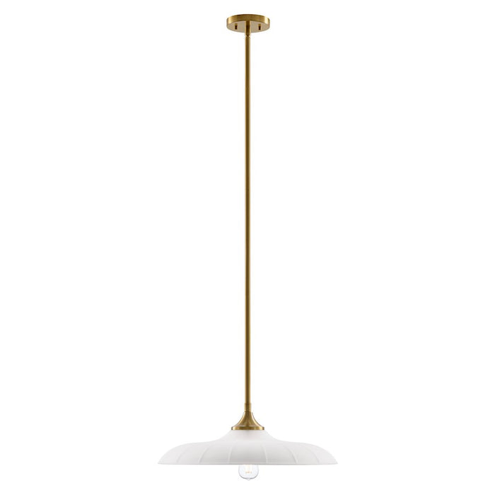 Savoy House Hadley 1 Light Pendant, Warm Brass/Opal - 7-4286-1-322
