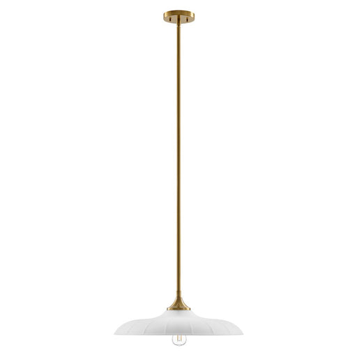 Savoy House Hadley 1 Light Pendant, Warm Brass/Opal