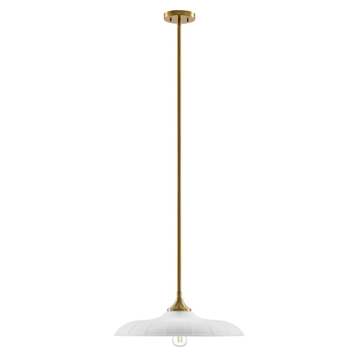 Savoy House Hadley 1 Light Pendant, Warm Brass/Opal