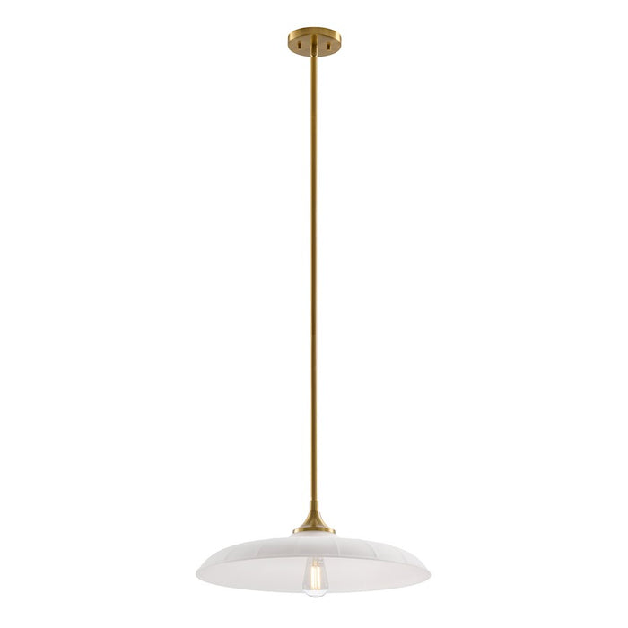 Savoy House Hadley 1 Light Pendant, Warm Brass/Opal