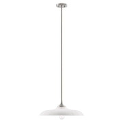 Savoy House Hadley 1 Light Pendant, Satin Nickel/Opal - 7-4286-1-SN