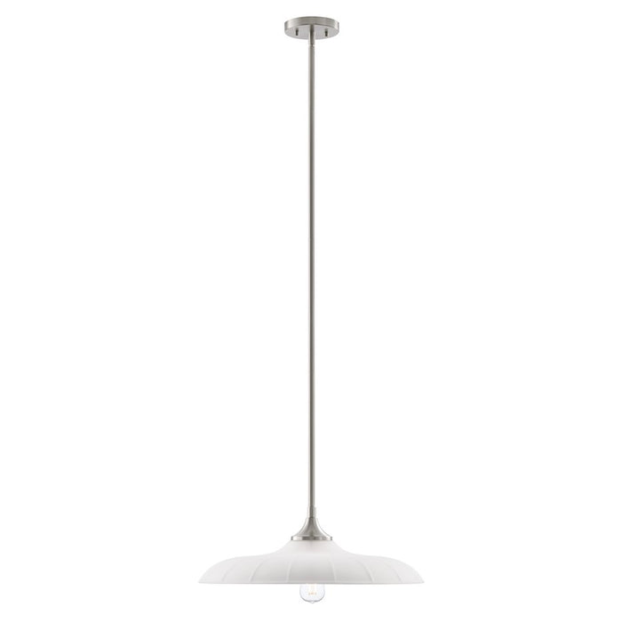 Savoy House Hadley 1 Light Pendant, Satin Nickel/Opal - 7-4286-1-SN