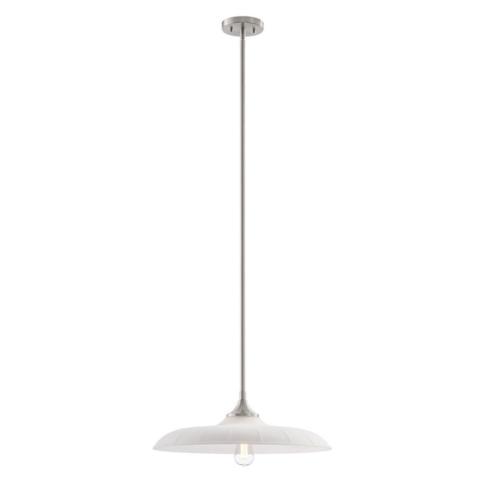 Savoy House Hadley 1 Light Pendant, Satin Nickel/Opal
