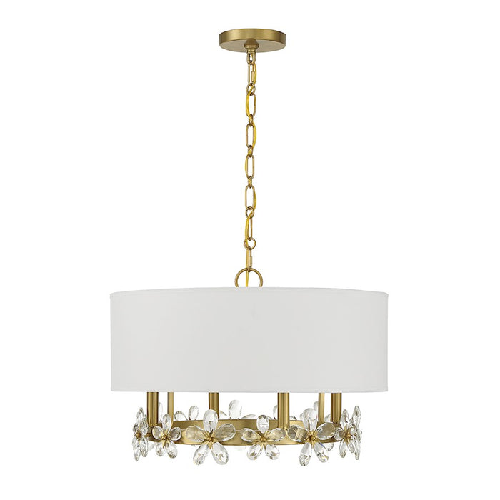 Savoy House Dahlia 4-Light Pendant, Warm Brass