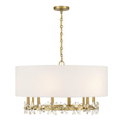 Savoy House Dahlia 6-Light Pendant, Warm Brass - 7-4368-6-322