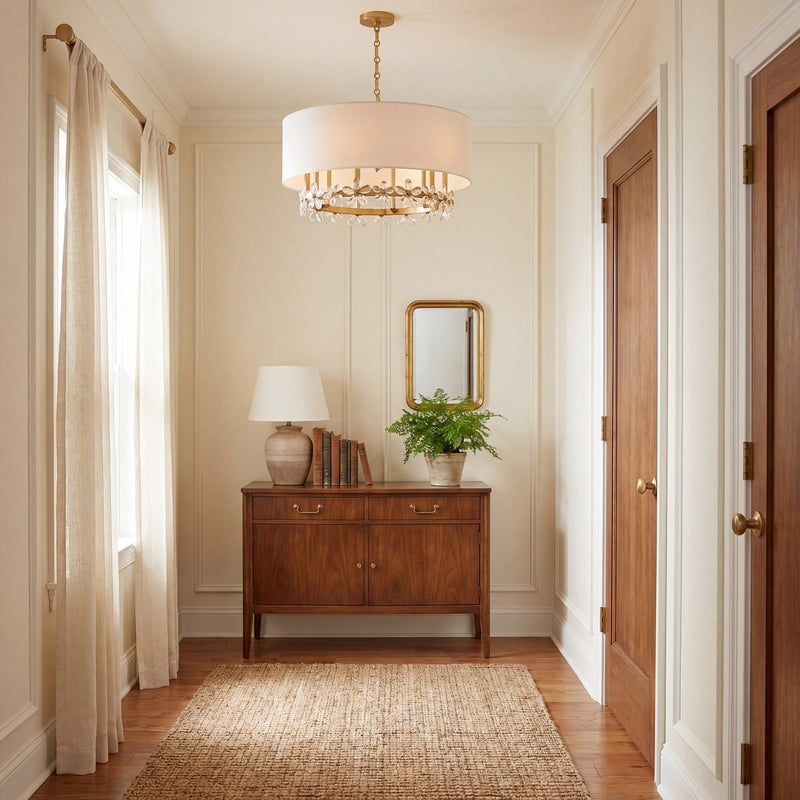 Savoy House Dahlia Pendant, Warm Brass