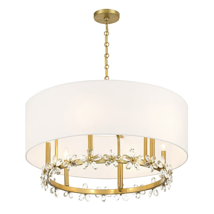 Savoy House Dahlia 6-Light Pendant, Warm Brass