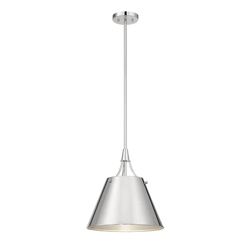 Savoy House Willis 1-Light Pendant, Polished Nickel