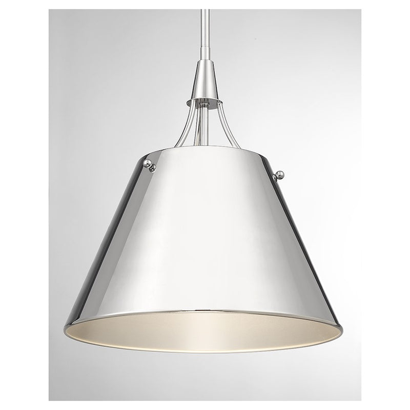 Savoy House Willis 1-Light Pendant, Polished Nickel