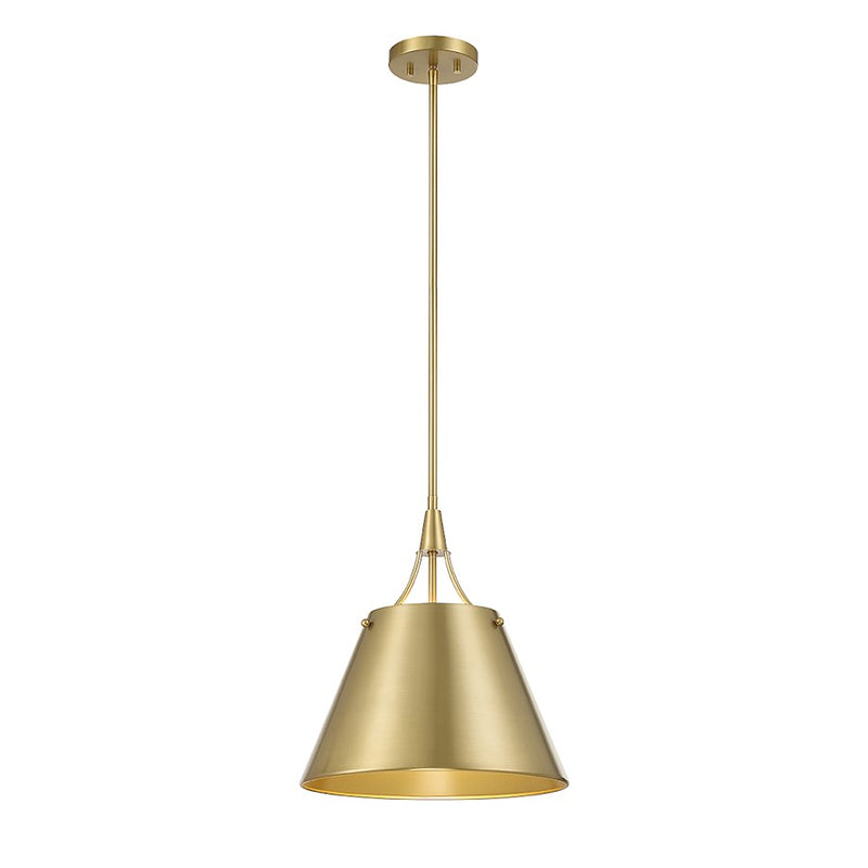 Savoy House Willis 1-Light Pendant, Warm Brass