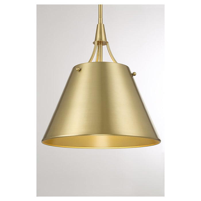 Savoy House Willis 1-Light Pendant, Warm Brass