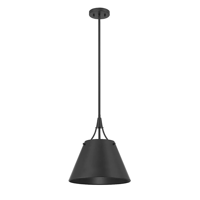 Savoy House Willis 1-Light Pendant, Matte Black