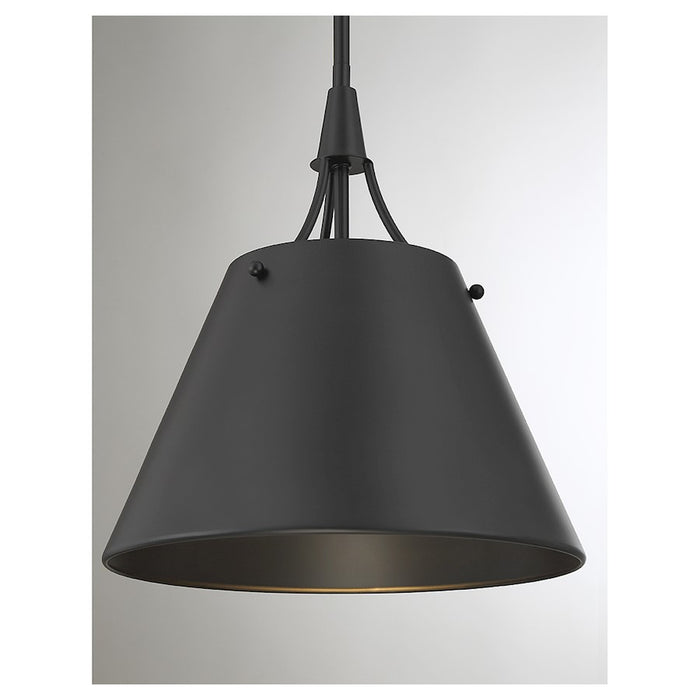 Savoy House Willis 1-Light Pendant, Matte Black