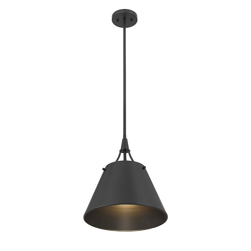 Savoy House Willis 1-Light Pendant, Matte Black