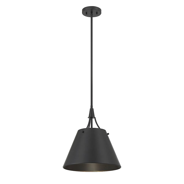 Savoy House Willis 1-Light Pendant, Matte Black
