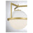 Savoy House Carlysle 1-Light Pendant, White/Warm Brass Accents