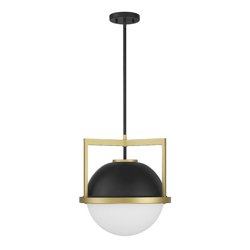 Savoy House Carlysle 1Lt Pendant, Black/Brass
