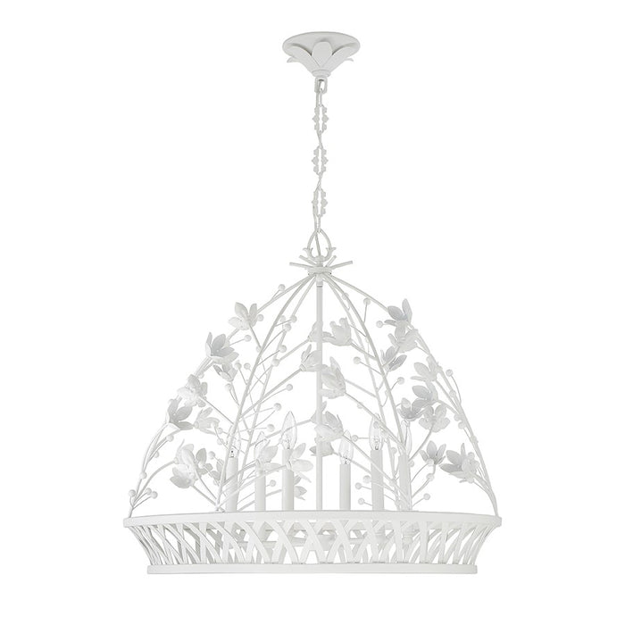 Savoy House Oakmont 6-Light Pendant, Bisque White