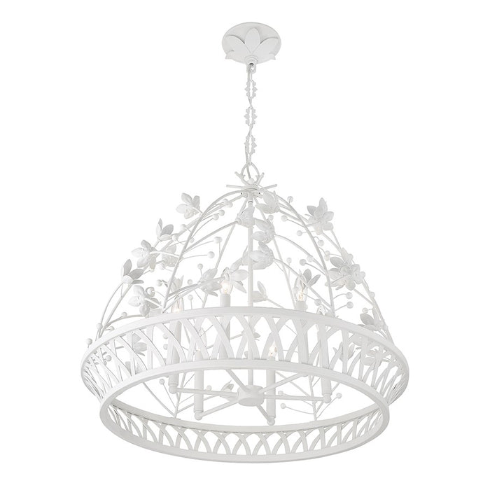 Savoy House Oakmont 6-Light Pendant, Bisque White