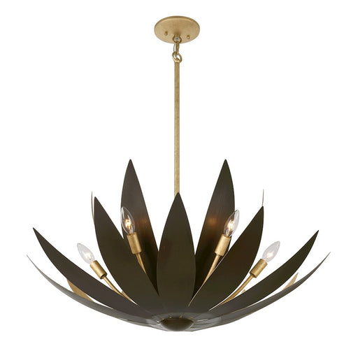 Savoy House Loto 6 Light Pendant, Centura and Burnished Gold