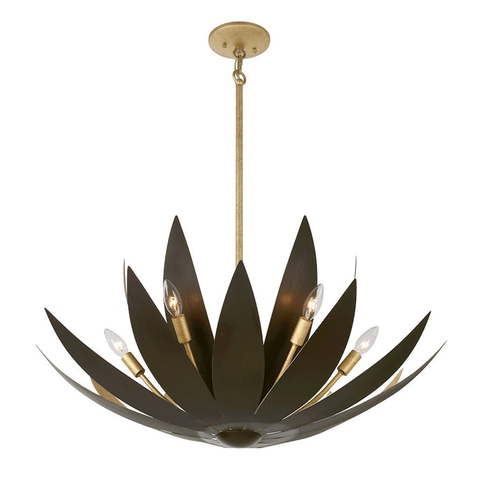 Savoy House Loto 6 Light Pendant, Centura and Burnished Gold
