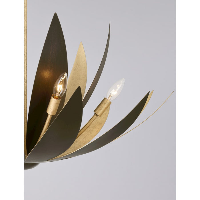 Savoy House Loto 6 Light Pendant, Centura and Burnished Gold