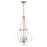 Savoy House Mercer 4 Light Pendant, White and Warm Brass