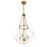 Savoy House Mercer 4 Light Pendant, White and Warm Brass