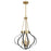 Savoy House Mercer 4 Light Pendant, Matte Black and Warm Brass