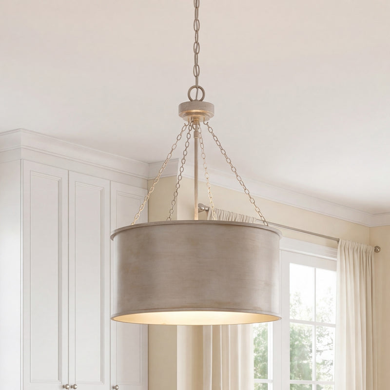 Savoy House Rochester 4-Light Pendant, Silver Patina