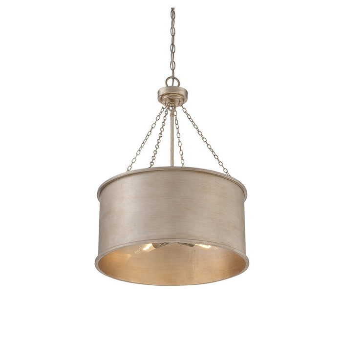 Savoy House Rochester 4-Light Pendant, Silver Patina