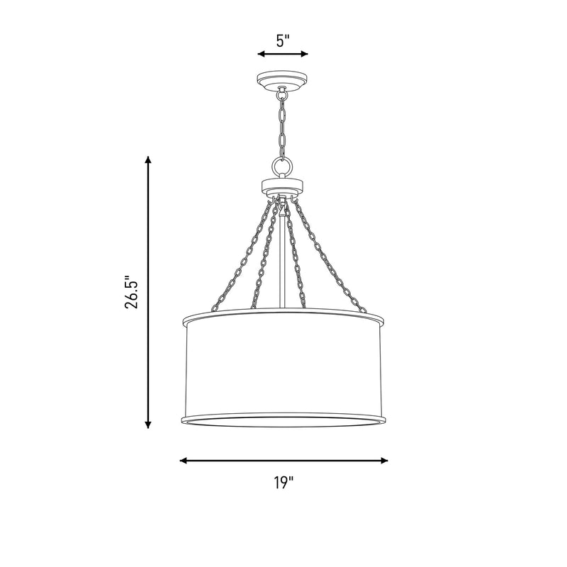 Savoy House Rochester 4-Light Pendant, Gold Patina