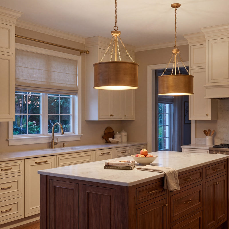 Savoy House Rochester 4-Light Pendant, Gold Patina