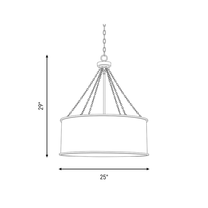 Savoy House Rochester 6-Light Pendant, Gold Patina