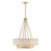 Savoy House Brentwood 4 Lt Pendant, White, Warm Brass - 7-4999-4-322