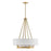 Savoy House Brentwood 4 Lt Pendant, White, Warm Brass